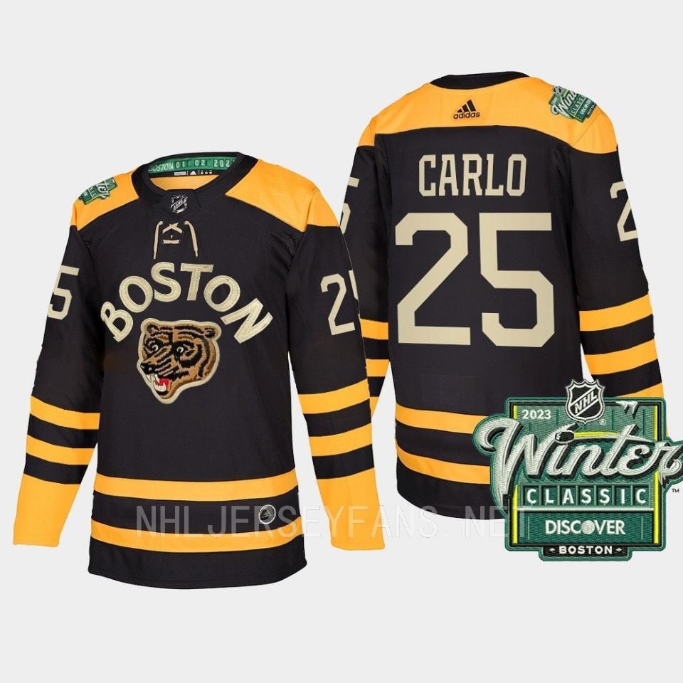 Boston Bruins Brandon Carlo 25 2023 Winter Classic Black Jersey - JS448 