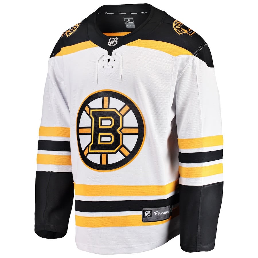 Alternative view of Boston Bruins Breakaway Away Jersey - Men, White - JS194 