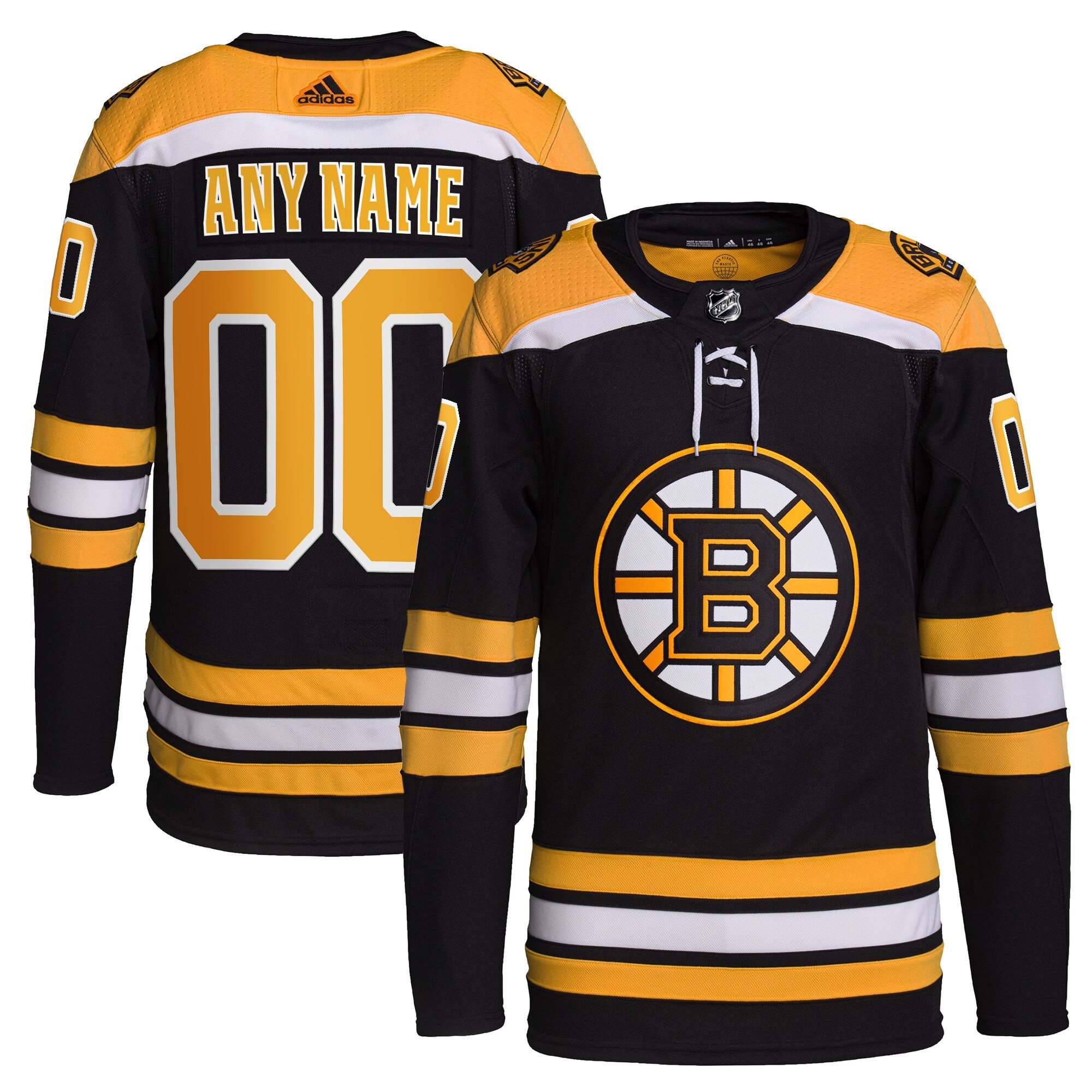 Boston Bruins Home Primegreen Custom Jersey - Men, Black - JS945 