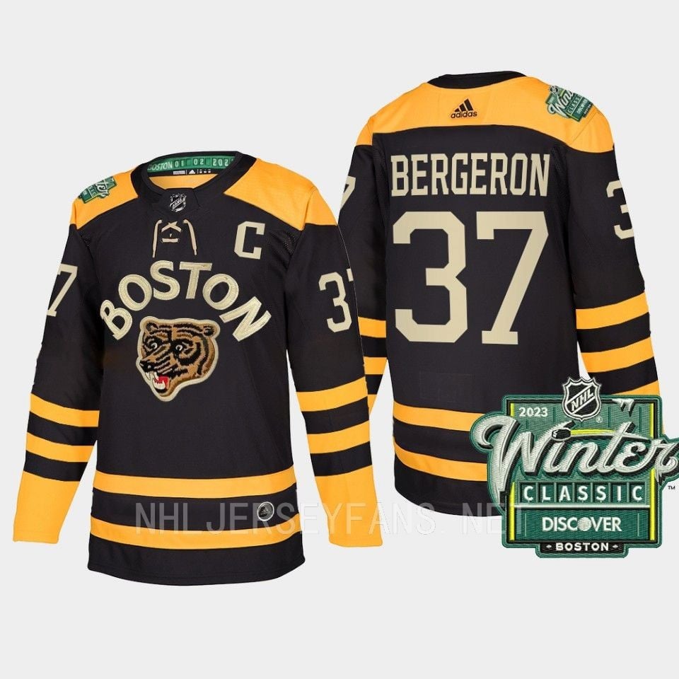 Boston Bruins Patrice Bergeron 37 2023 Winter Classic Black Jersey - JS573 