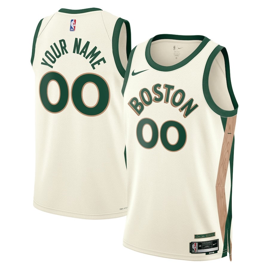 Boston Celtics 2023/24 City Edition Swingman Custom Jersey - White - JS169