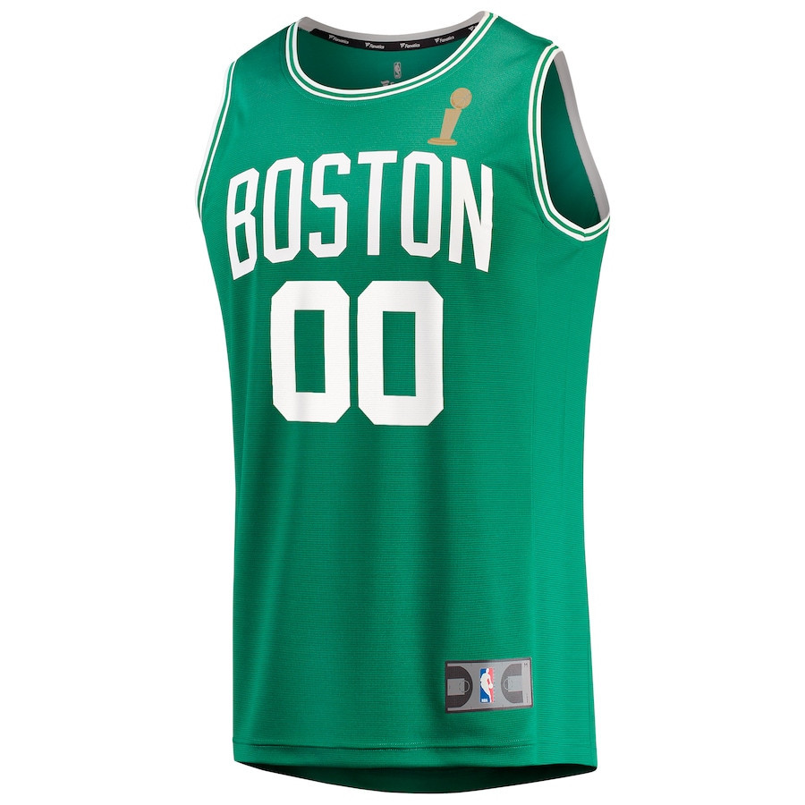 Alternative view of Boston Celtics 2024 FINALS CHAMPIONS Jersey Customized - Kelly Green - Icon Edition - JS765