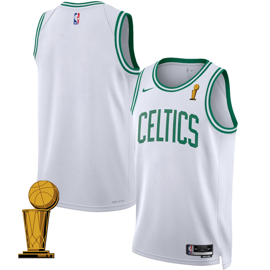 Boston Celtics 2024 FINALS CHAMPIONS Swingman Jersey - Association Edition - White - JS473