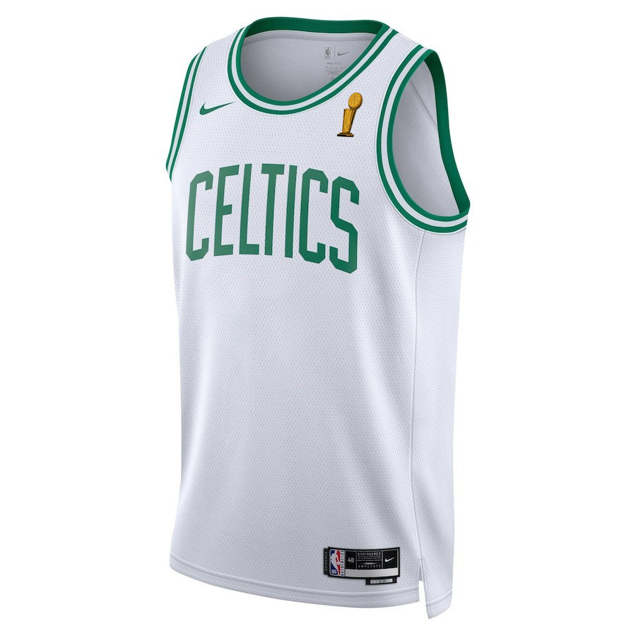 Alternative view of Boston Celtics 2024 FINALS CHAMPIONS Swingman Jersey - Association Edition - White - JS473