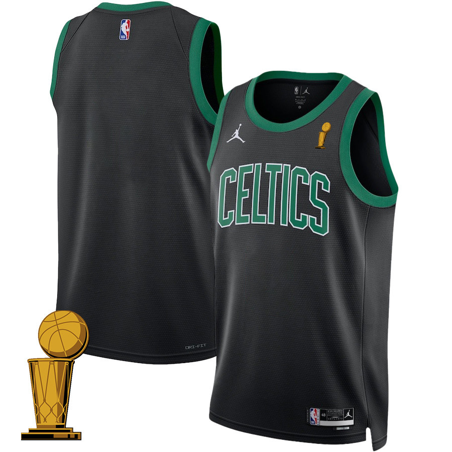 Boston Celtics 2024 FINALS CHAMPIONS Swingman Jersey - Statement Edition - Black - JS540