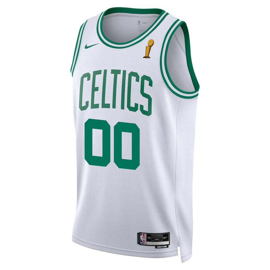 Alternative view of Boston Celtics 2024 FINALS CHAMPIONS Swingman Jersey Customized - Association Edition - White - JS569