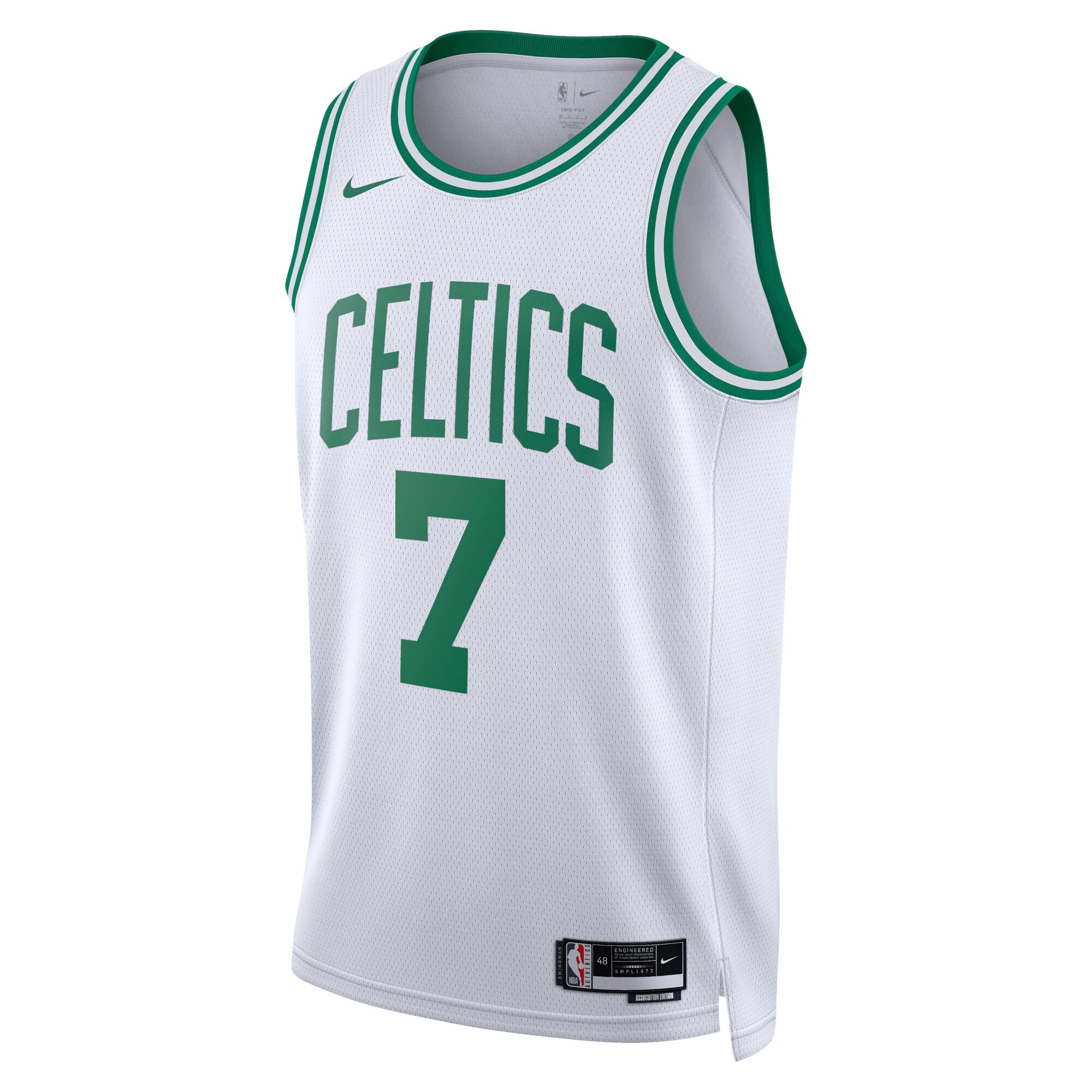 Boston Celtics Association Edition Swingman Jersey - White - Jaylen Brown - Unisex - JS542