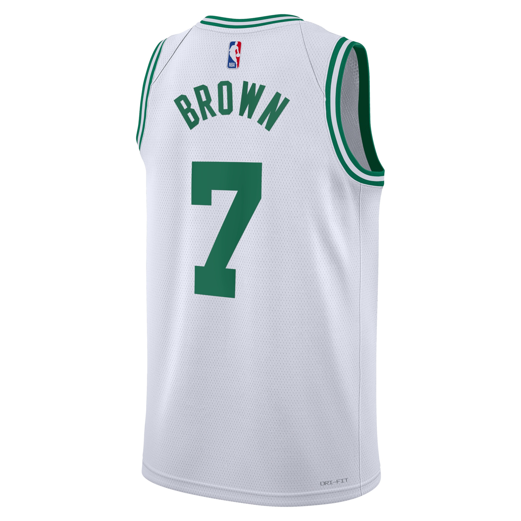 Alternative view of Boston Celtics Association Edition Swingman Jersey - White - Jaylen Brown - Unisex - JS542