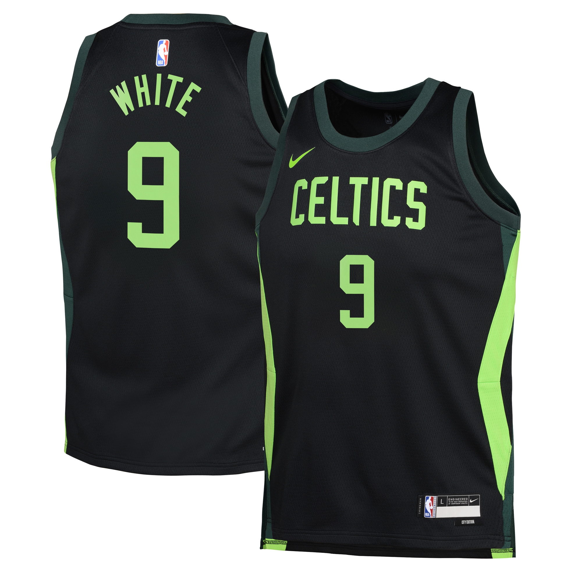 Boston Celtics City Edition Swingman Jersey 2024 - Black - Derrick White - Youth - JS878
