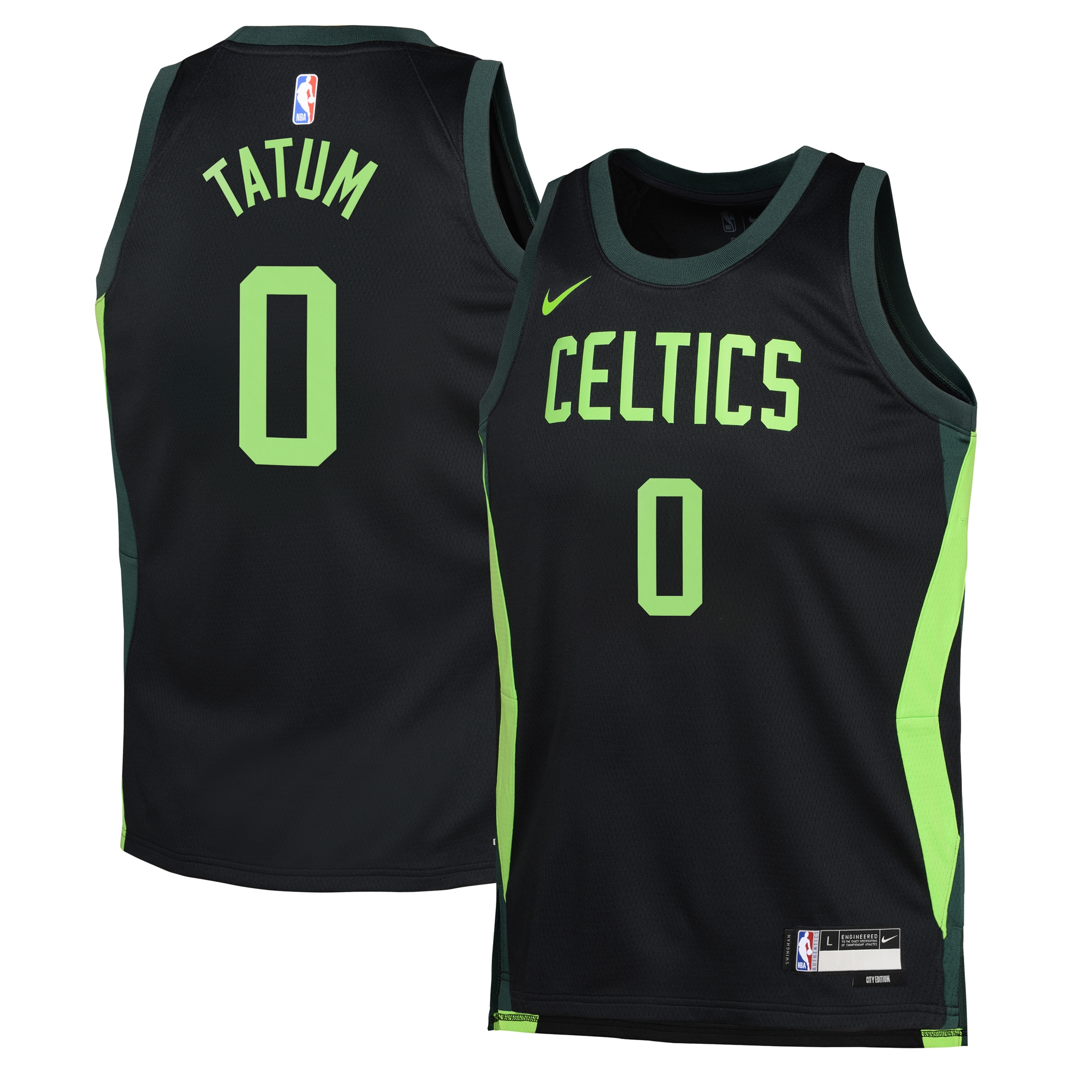 Boston Celtics City Edition Swingman Jersey 2024 - Black - Jayson Tatum - Youth - JS322