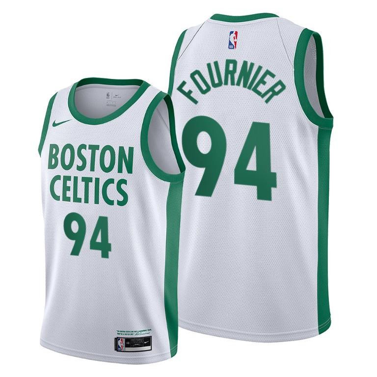 Boston Celtics Evan Fournier White City Edition Jersey - Men Jersey - JS591