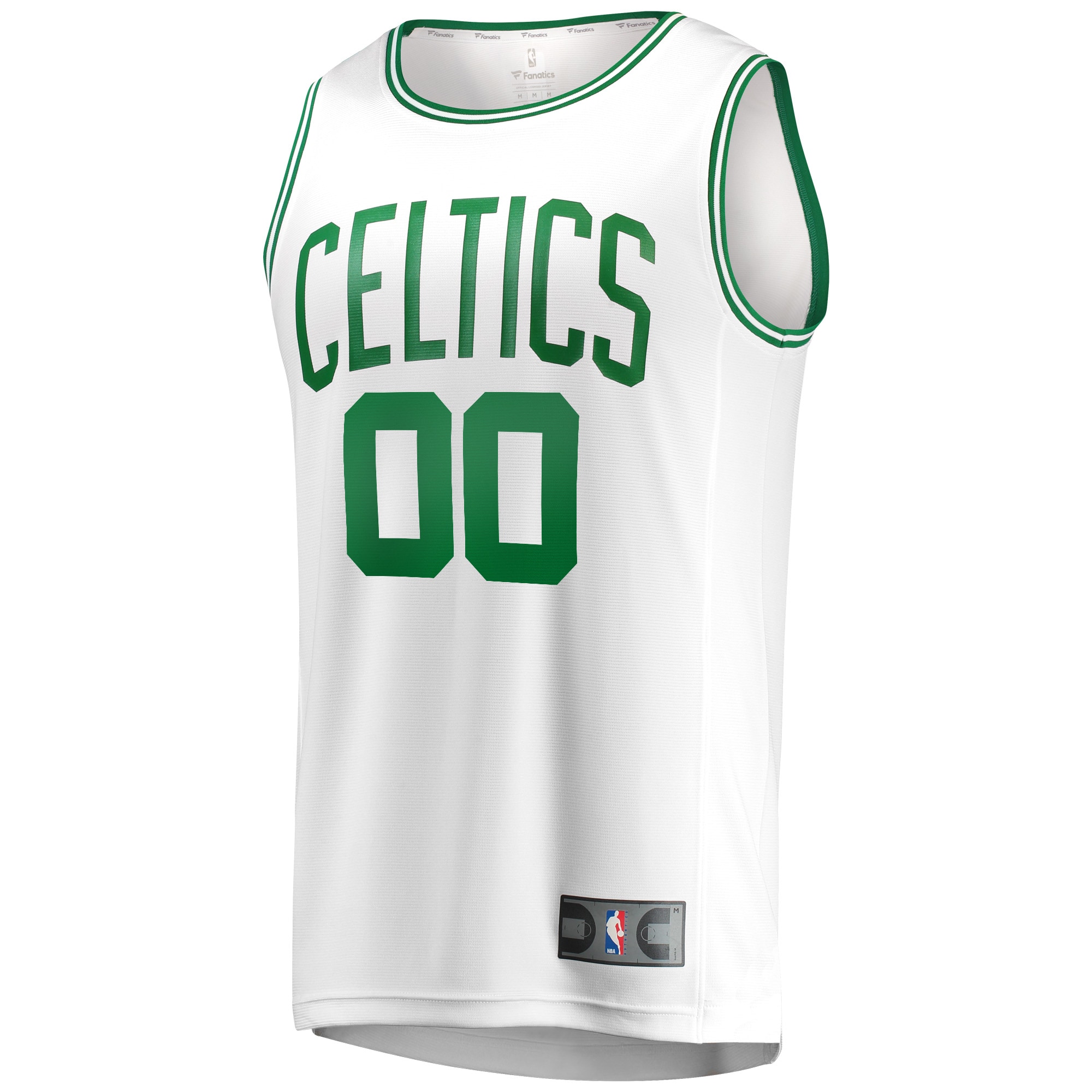 Alternative view of Boston Celtics Fanatics Fast Break Replica Custom Jersey - Association Edition - White