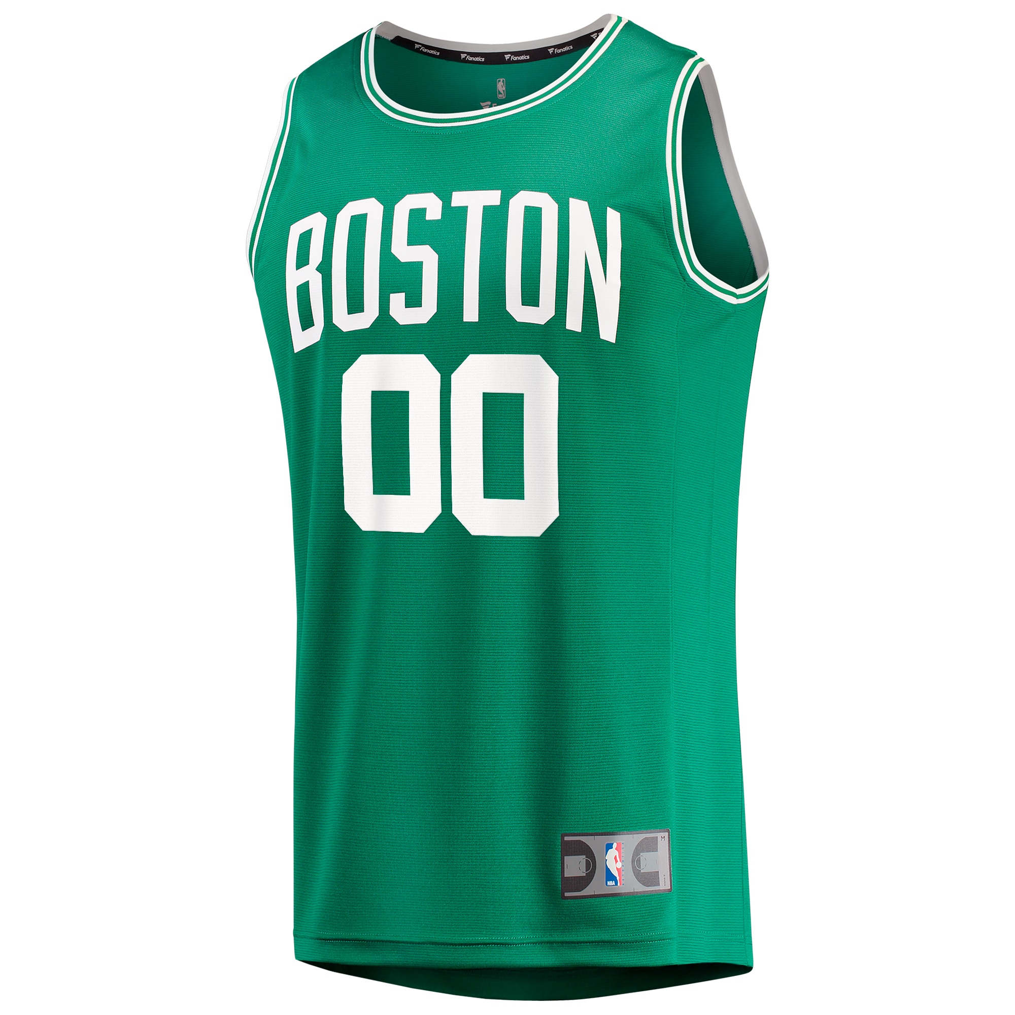 Alternative view of Boston Celtics Fanatics Youth 2024 Nba Finals Custom Fast Break Jersey - Kelly Green - Icon Edition