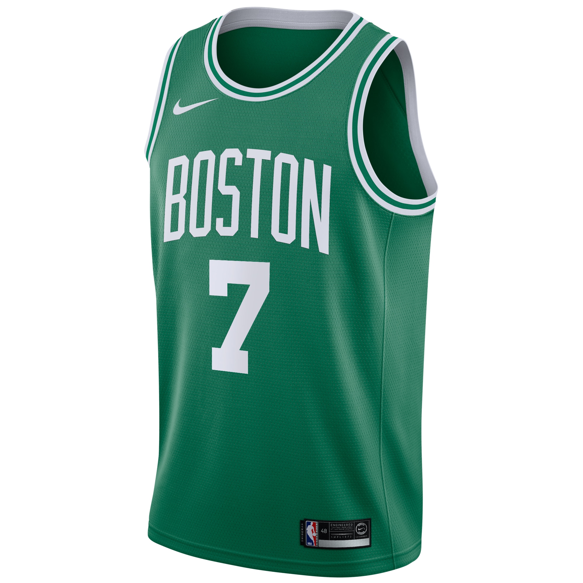 Alternative view of Boston Celtics Icon Edition NBA Finals Patch 2024 Swingman Jersey - Kelly Green - Jaylen Brown - Youth - JS657