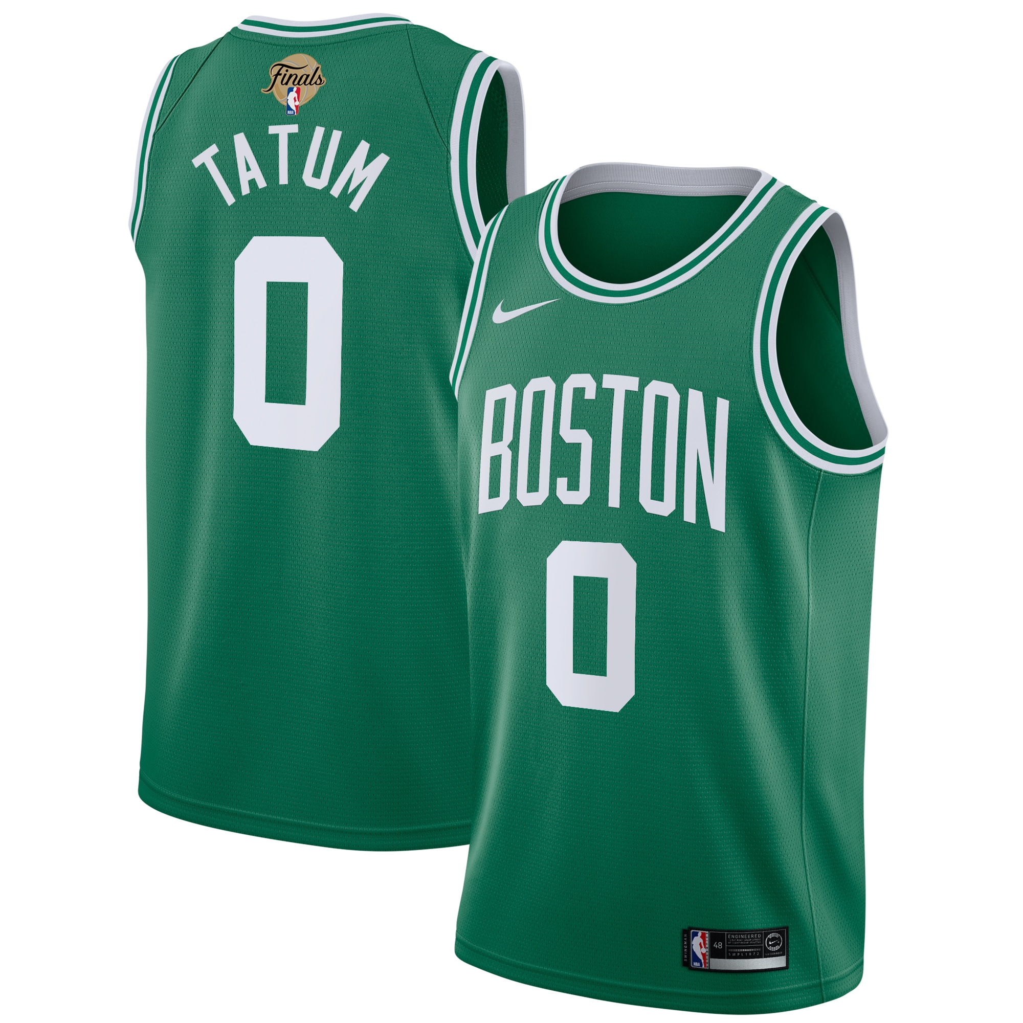 Boston Celtics Icon Edition NBA Finals Patch 2024 Swingman Jersey - Kelly Green - Jayson Tatum - Youth - JS968