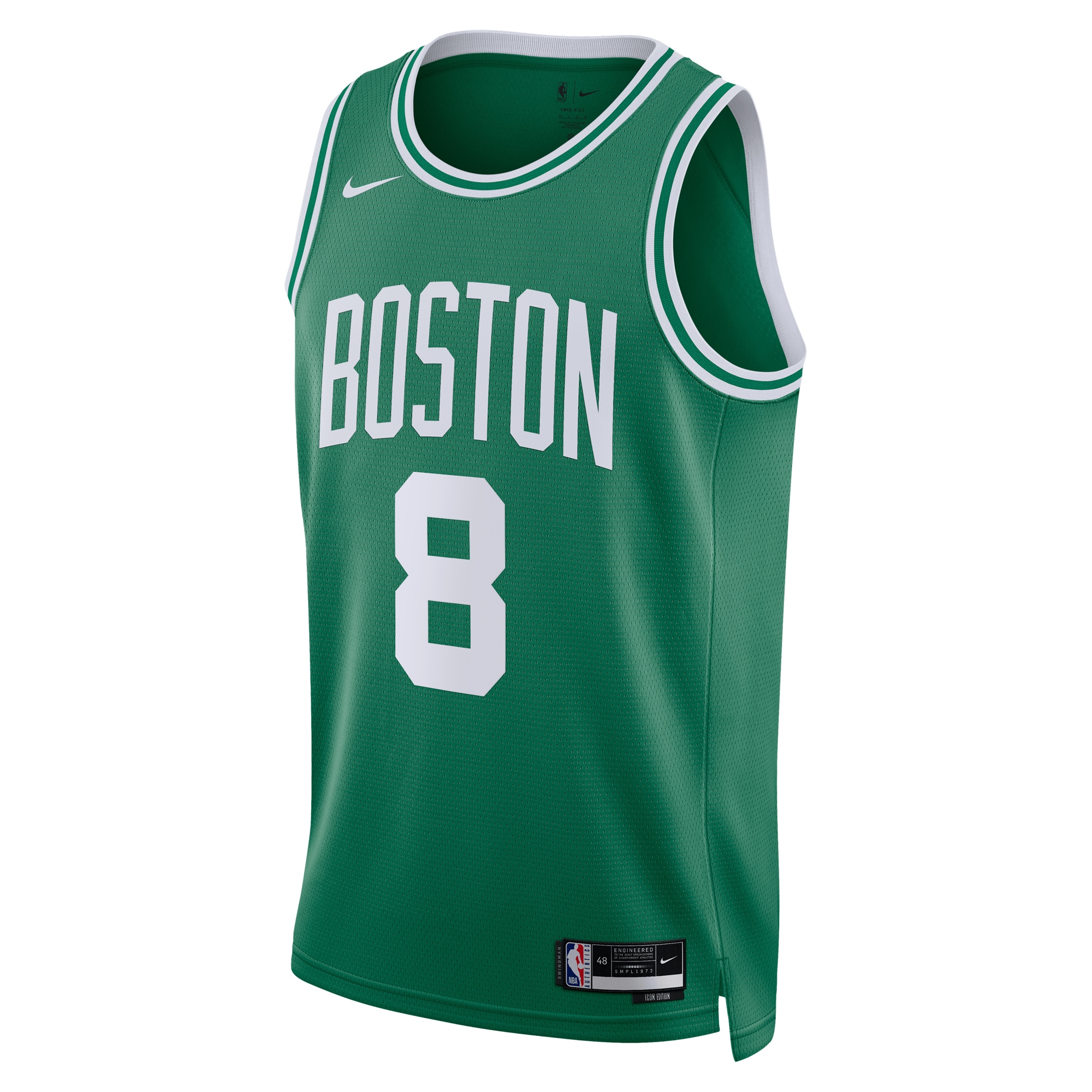 Alternative view of Boston Celtics Icon Edition Swingman Jersey - Kelly Green - Kristaps Porzingis - Unisex - JS990