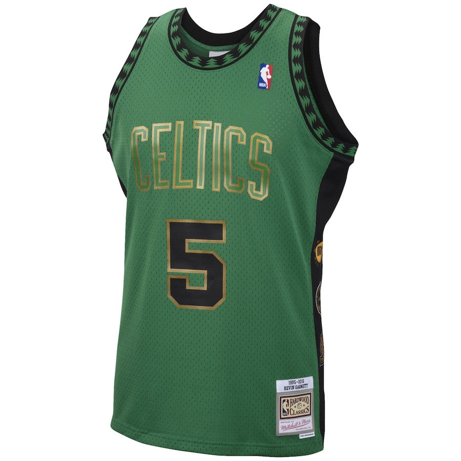 Alternative view of Boston Celtics Kevin Garnett 5 Hall of Fame Swingman Jersey By Mitchell & Ness - Green - Mens Jersey - JS429