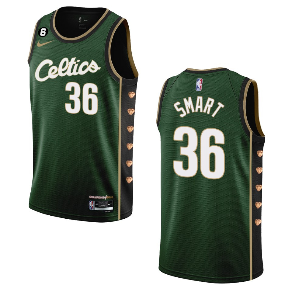 Boston Celtics Marcus Smart 2022-23 City Edition Dark Green Swingman Jersey