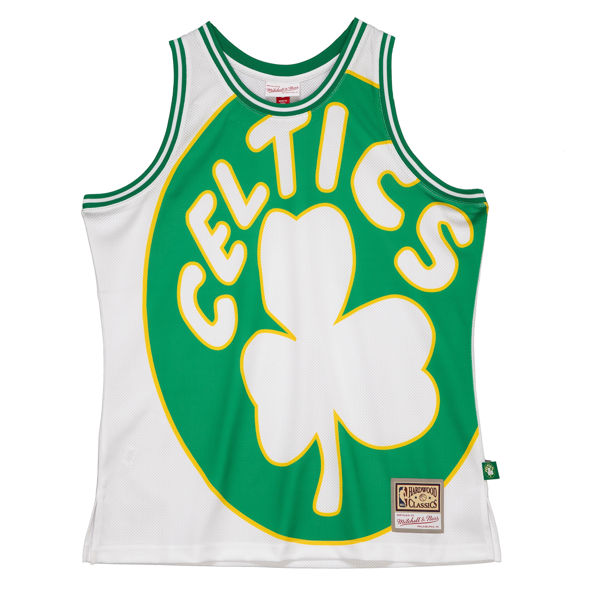 Alternative view of Boston Celtics Mitchell & Ness Hardwood Classics Blown Out Fashion Jersey - White