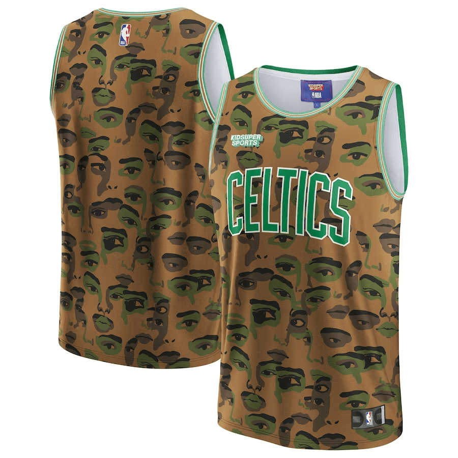 Boston Celtics NBA & KidSuper Studios Unisex Hometown Jersey - Brown - JS567