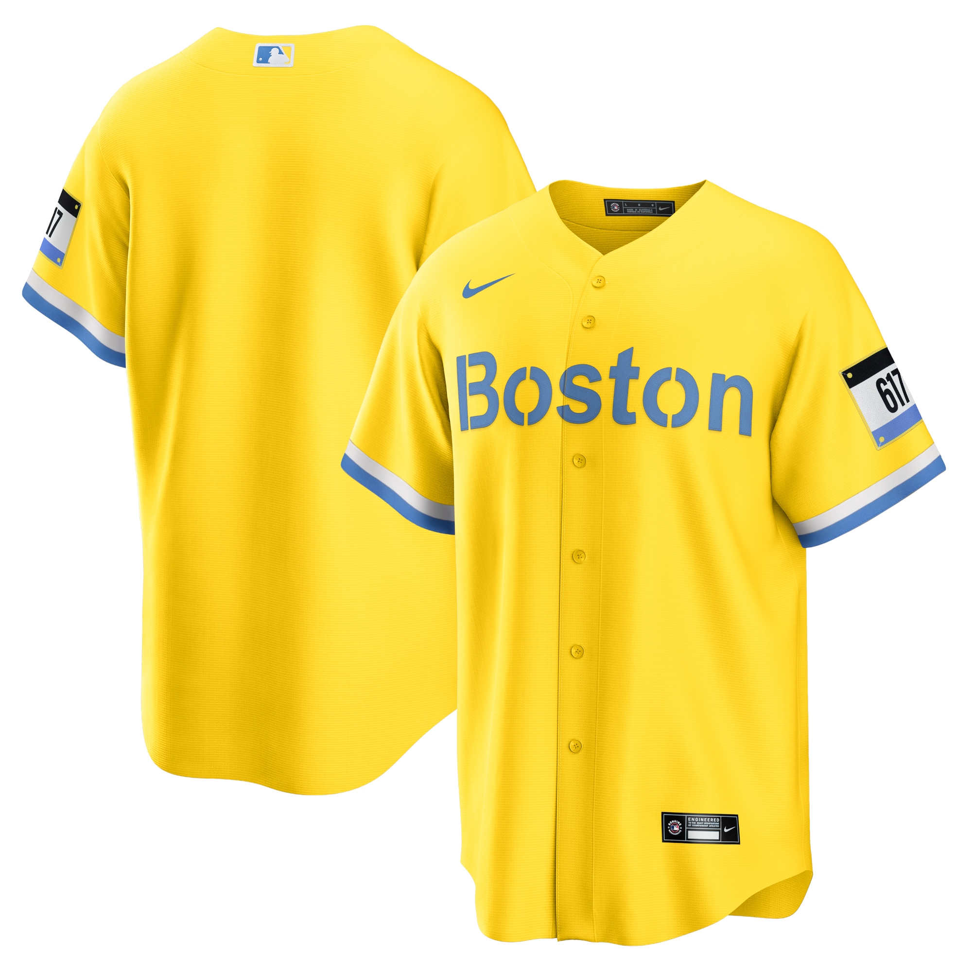 Boston Red Sox 2021 City Connect Replica Jersey - Gold/light Blue