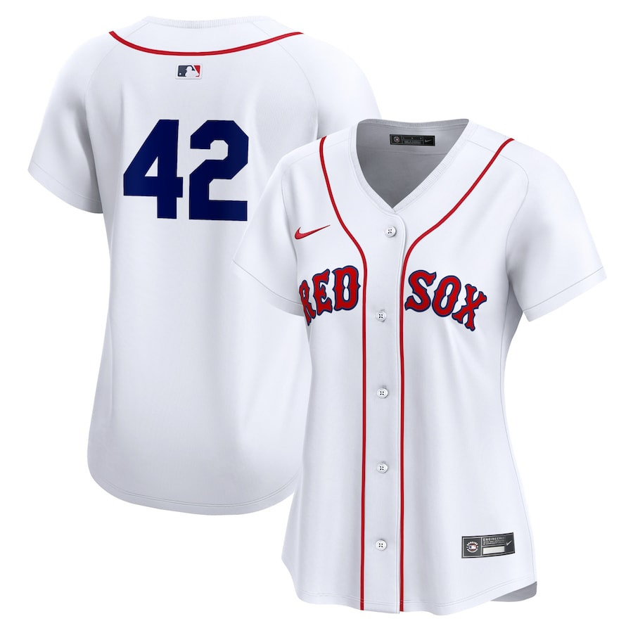 Boston Red Sox 2024 Jackie Robinson Day Home Limited Women Jersey - White