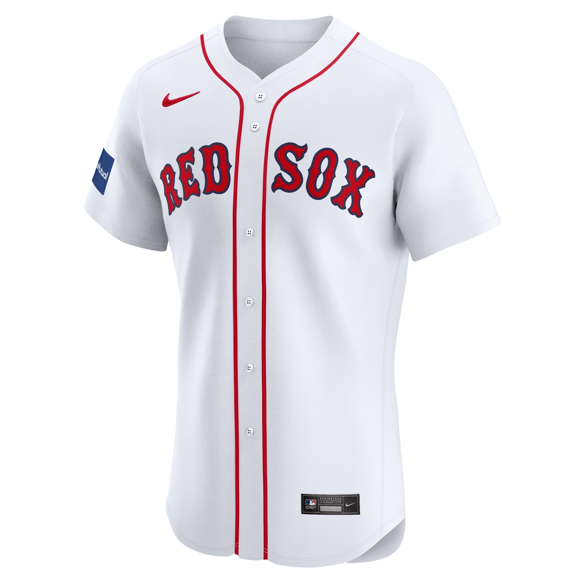 Alternative view of Boston Red Sox Home Elite Custom Patch Jersey - White