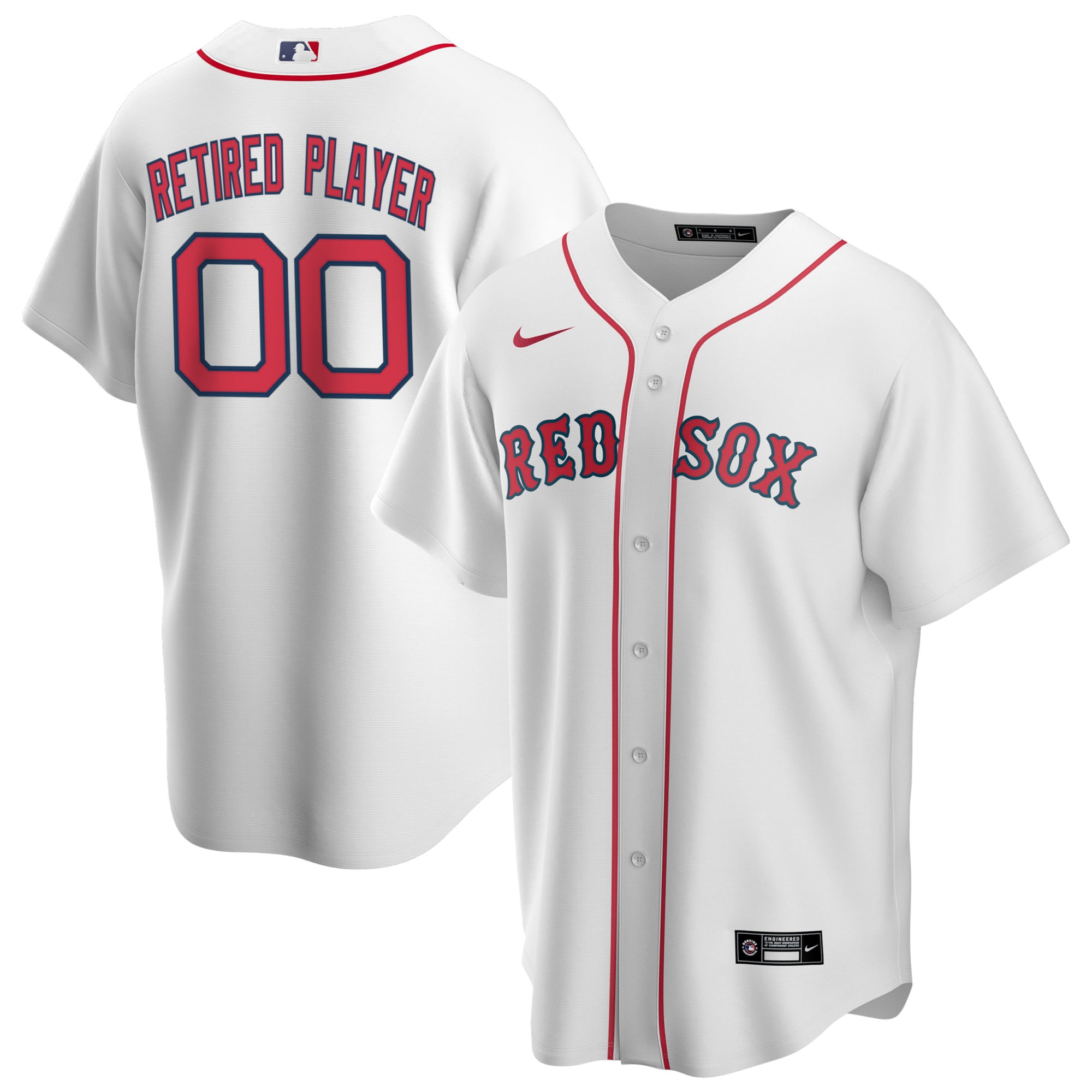 Boston Red Sox Home Pick-a-player Retired Roster Replica Jersey – White