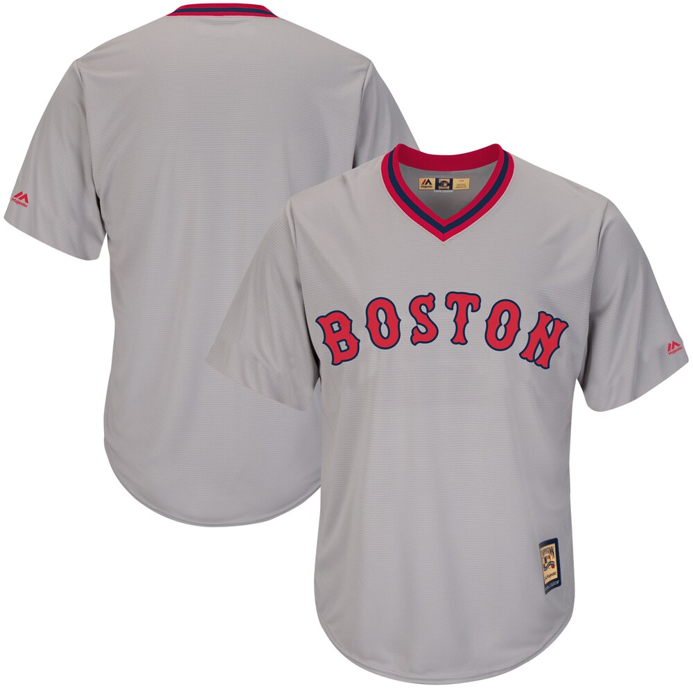 Boston Red Sox Majestic Road Cooperstown Cool Base Team Jersey - Gray