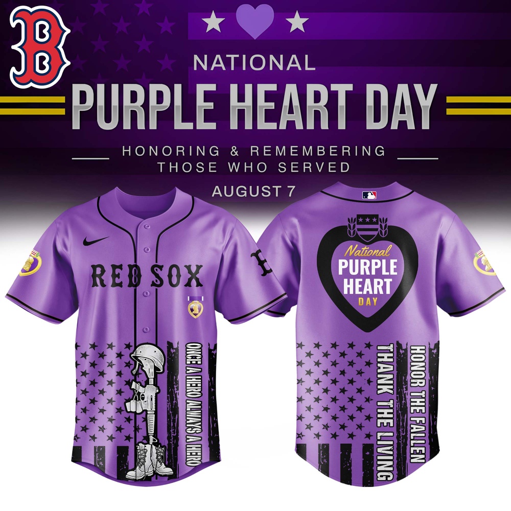 Boston Red Sox Mlb X Usa Purple Heart Day Baseball Jersey