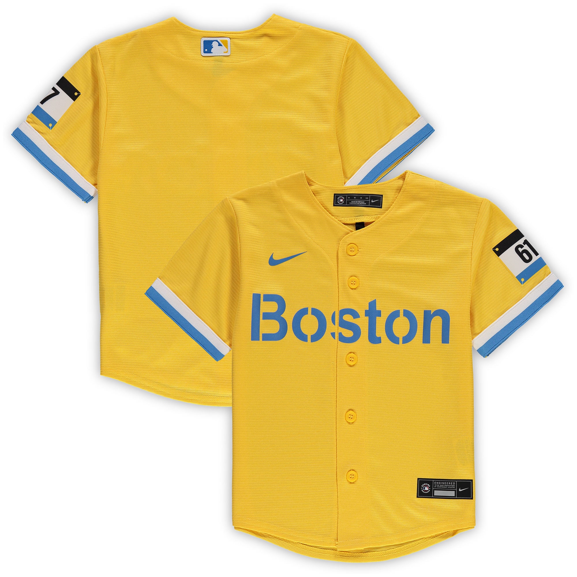 Boston Red Sox Preschool Mlb City Connect Replica Team Jersey – Gold