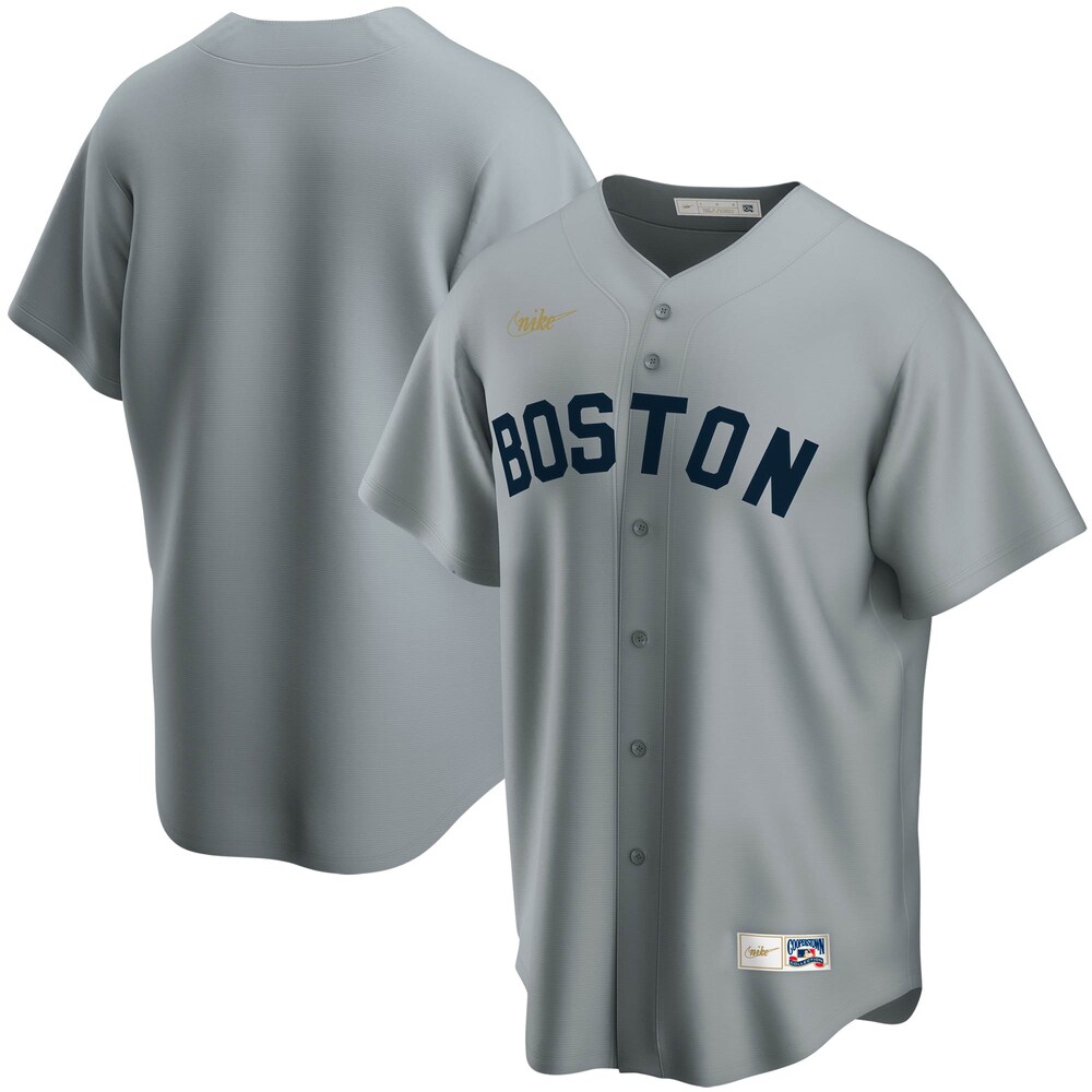 Boston Red Sox Road Cooperstown Collection Team Jersey - Gray