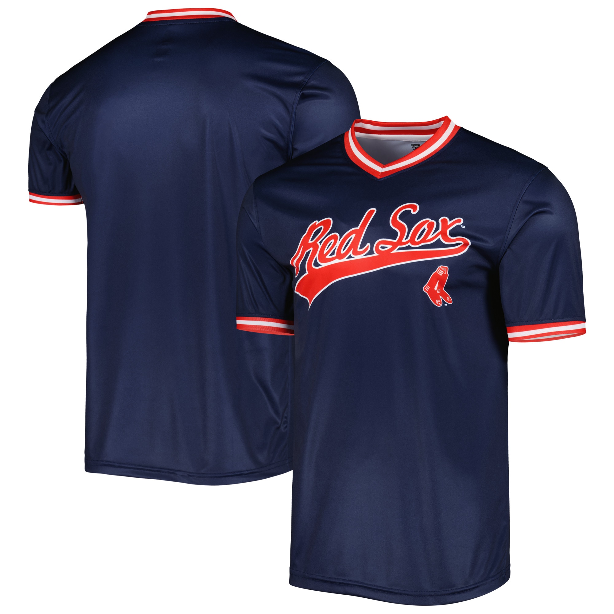 Alternative view of Boston Red Sox Stitches Cooperstown Collection Team Jersey – Navy