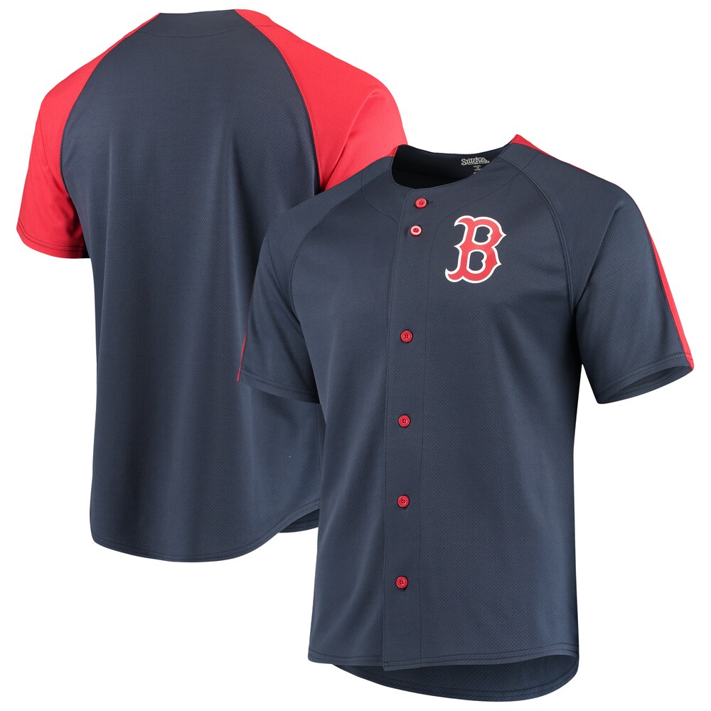 Boston Red Sox Stitches Logo Button-up Jersey - Navy