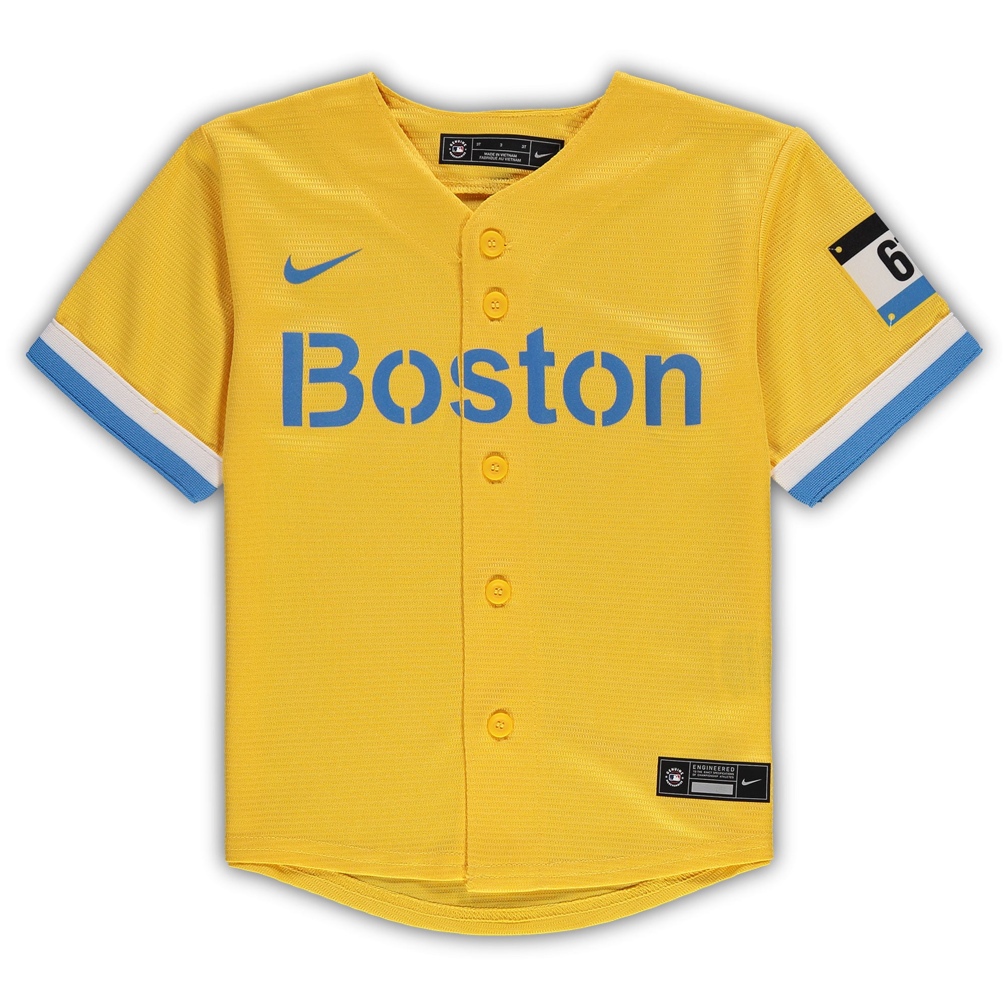 Alternative view of Boston Red Sox Toddler Mlb City Connect Replica Team Jersey - Gold