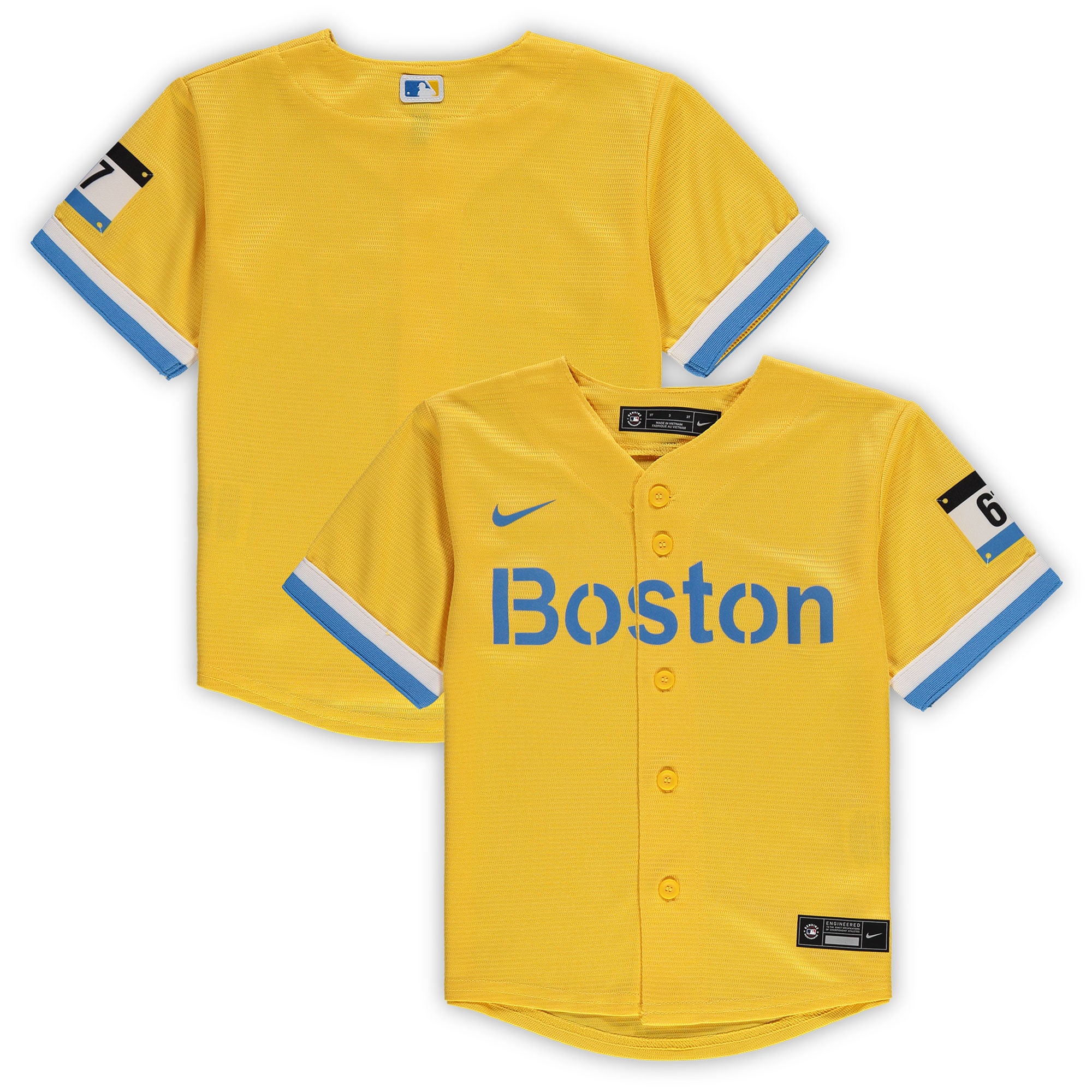 Boston Red Sox Toddler Mlb City Connect Replica Team Jersey - Gold