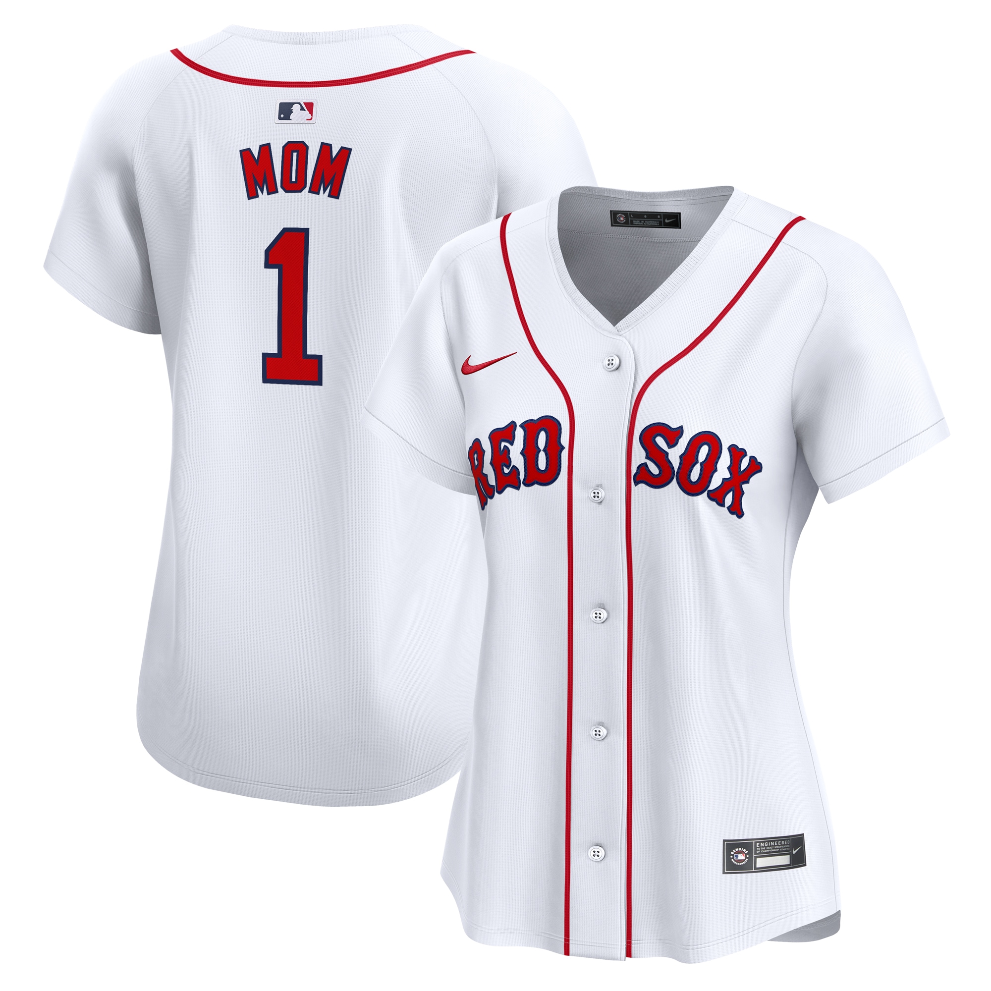 Boston Red Sox Women's #1 Mom Home Limited Jersey - White