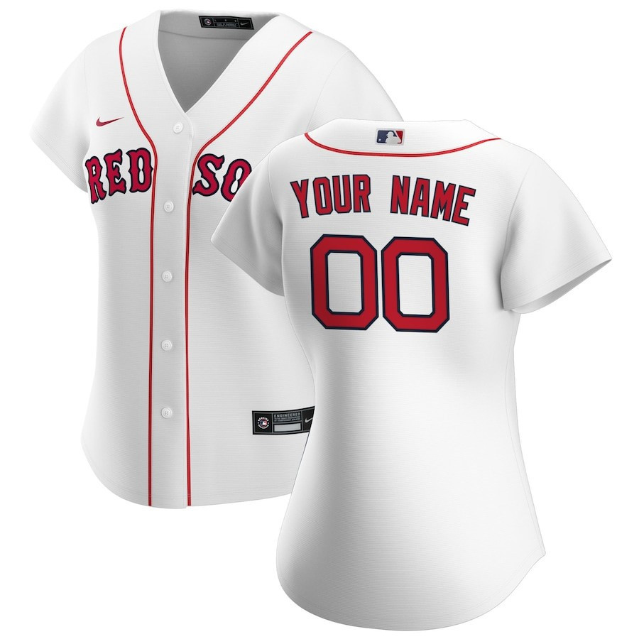Boston Red Sox Women's Home Custom Jersey - White
