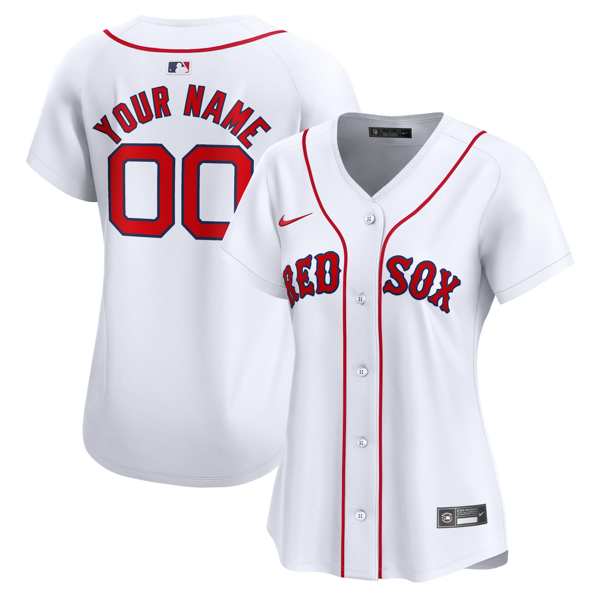 Boston Red Sox Women's Home Limited Custom Jersey - White