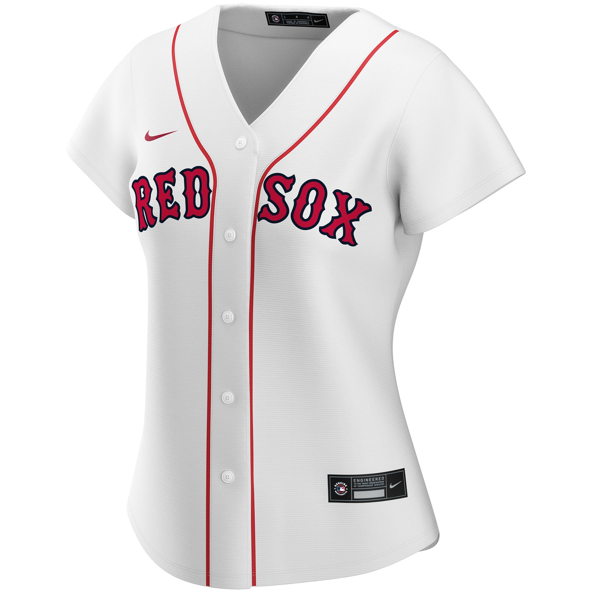 Alternative view of Boston Red Sox Women's Home Replica Custom Jersey - White