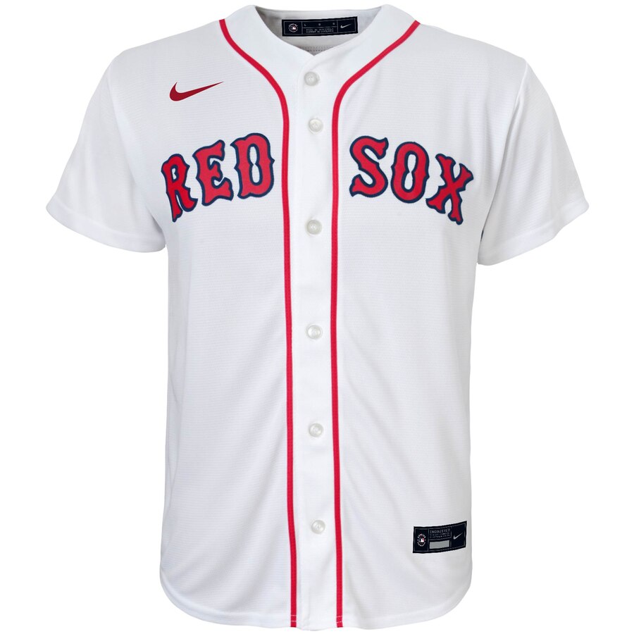 Alternative view of Boston Red Sox Youth Home 2020 Replica Team Jersey - White