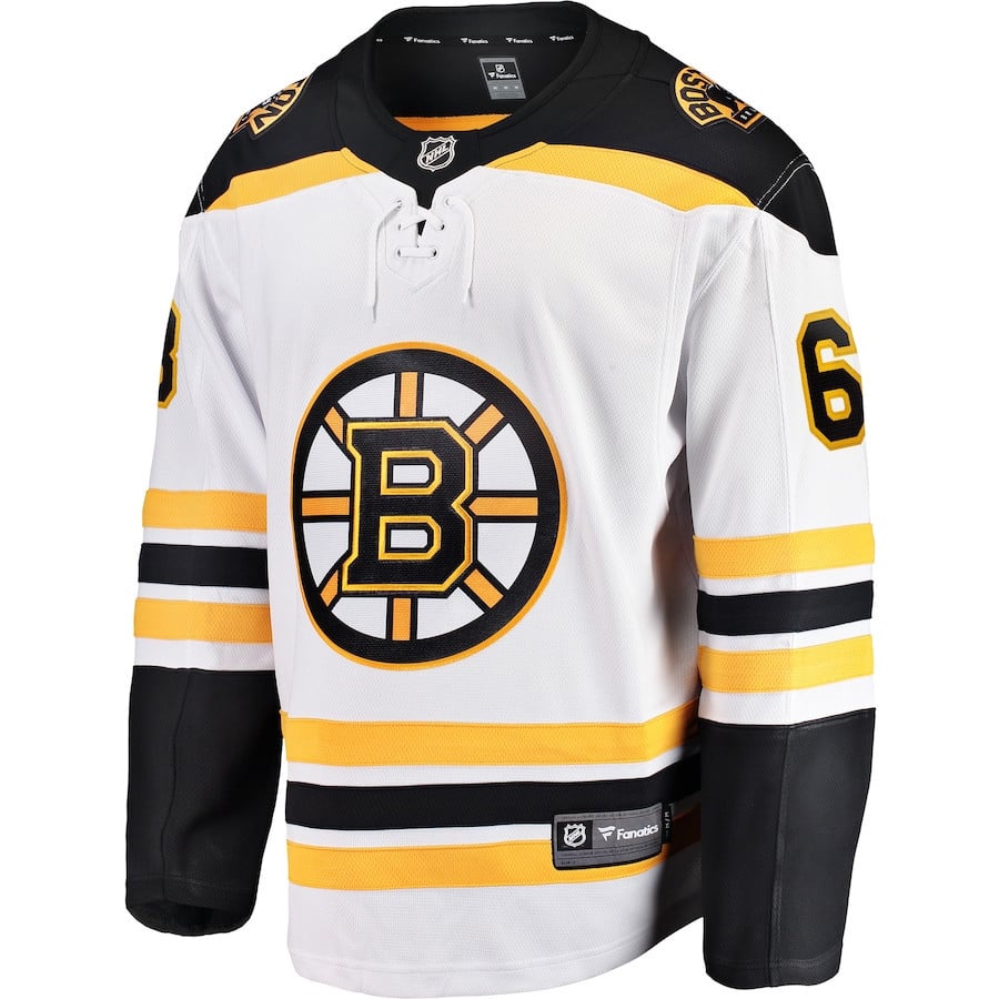 Alternative view of Brad Marchand 63 Boston Bruins Away Breakaway Jersey - Men, White - JS760 