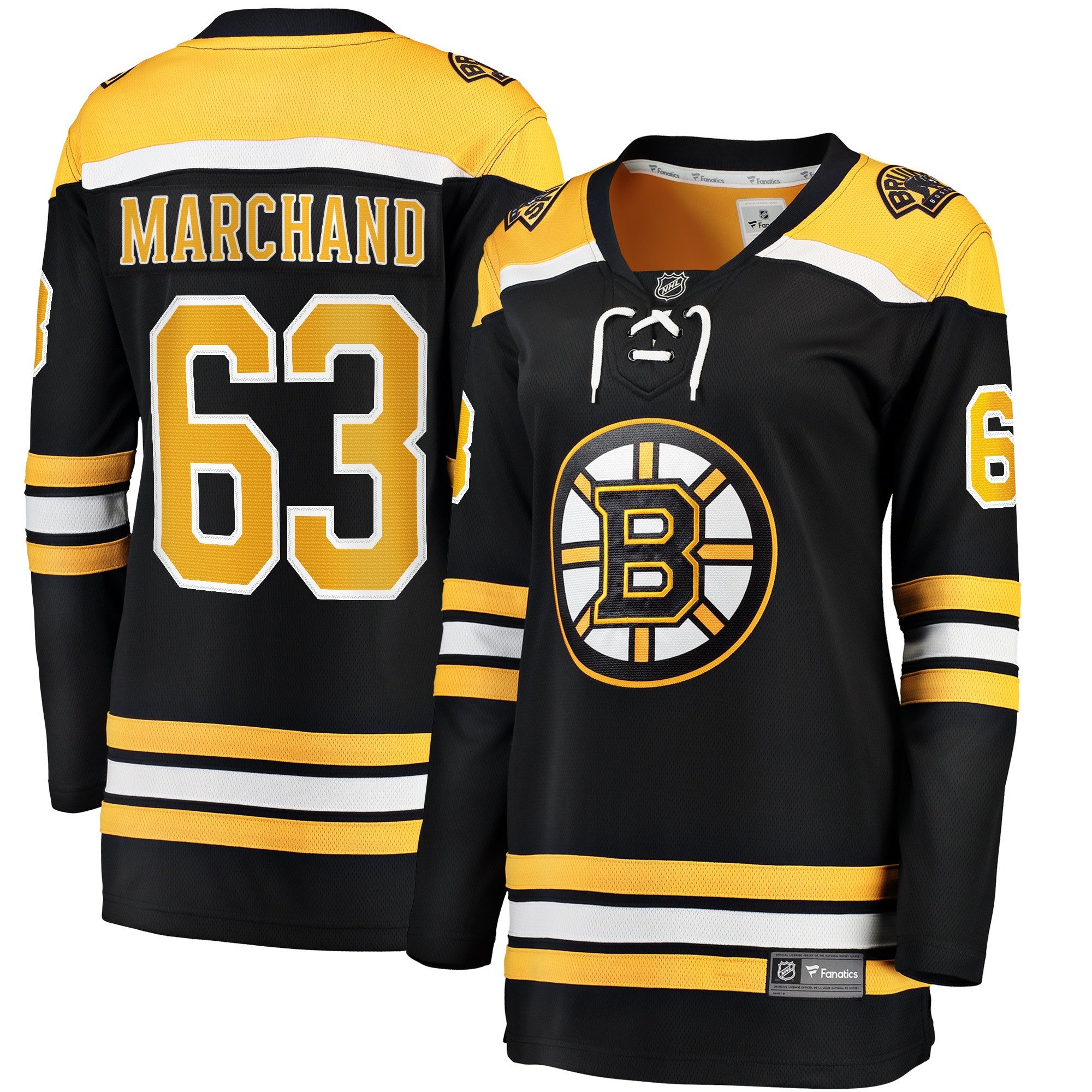 Brad Marchand 63 Boston Bruins Home Breakaway Jersey - Women, Black - JS198 