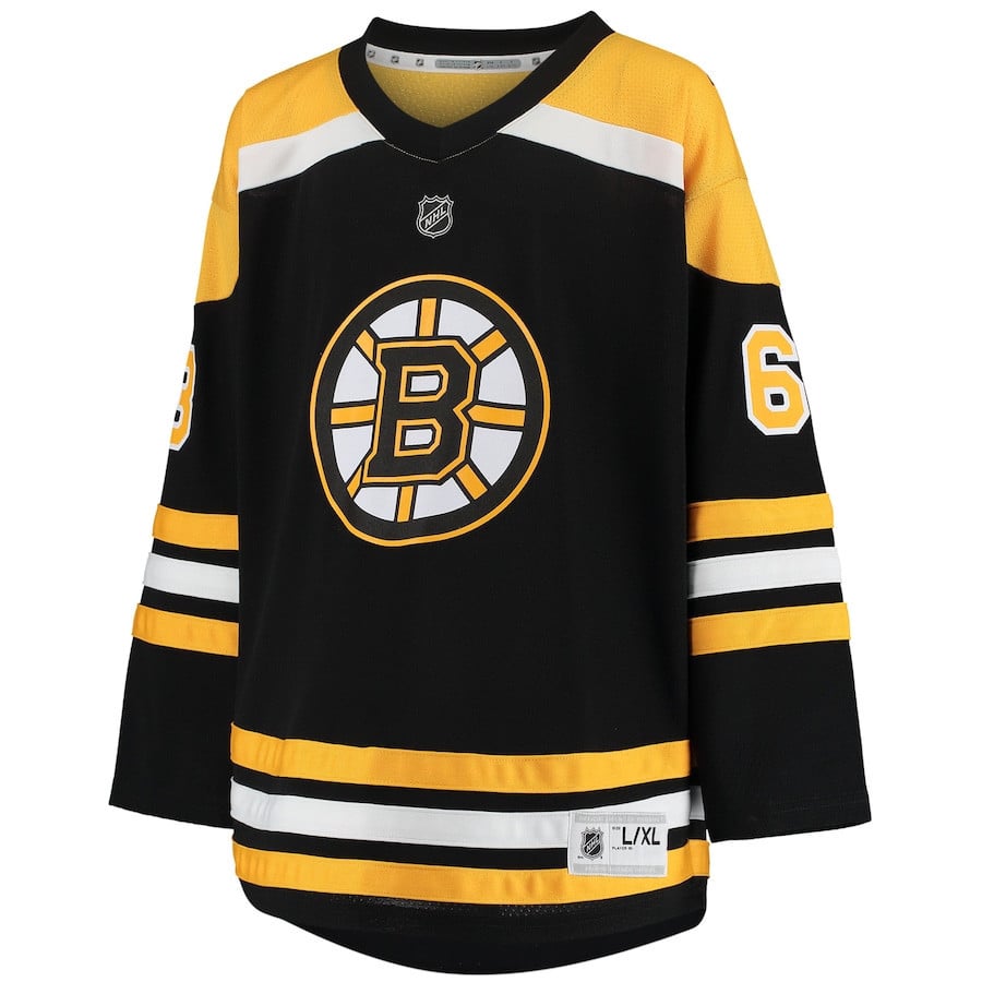 Alternative view of Brad Marchand 63 Boston Bruins Youth Home Jersey - Black - JS809 