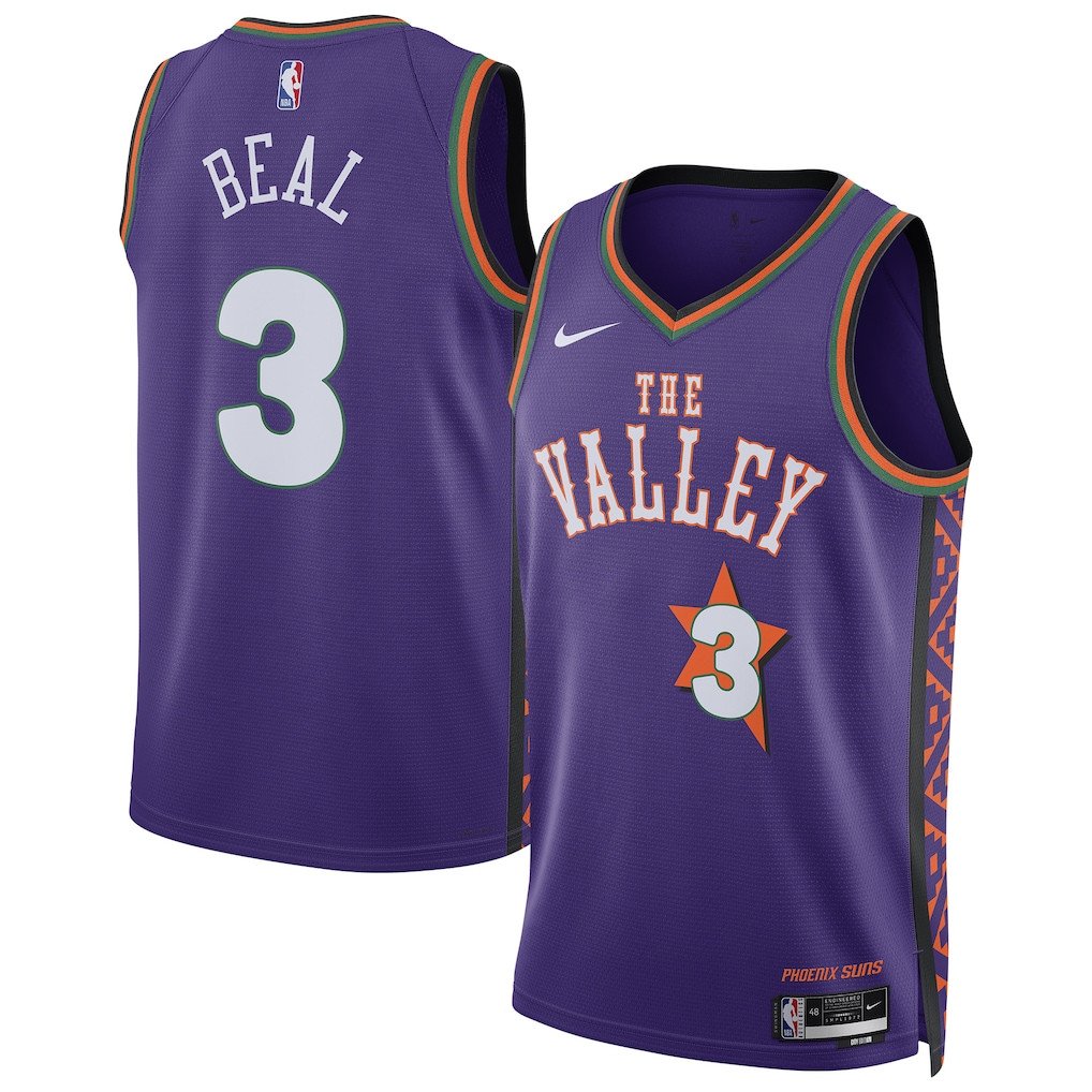 Bradley Beal 3 Phoenix Suns Unisex 2024/25 Swingman Player Jersey - City Edition - Purple - JS659 