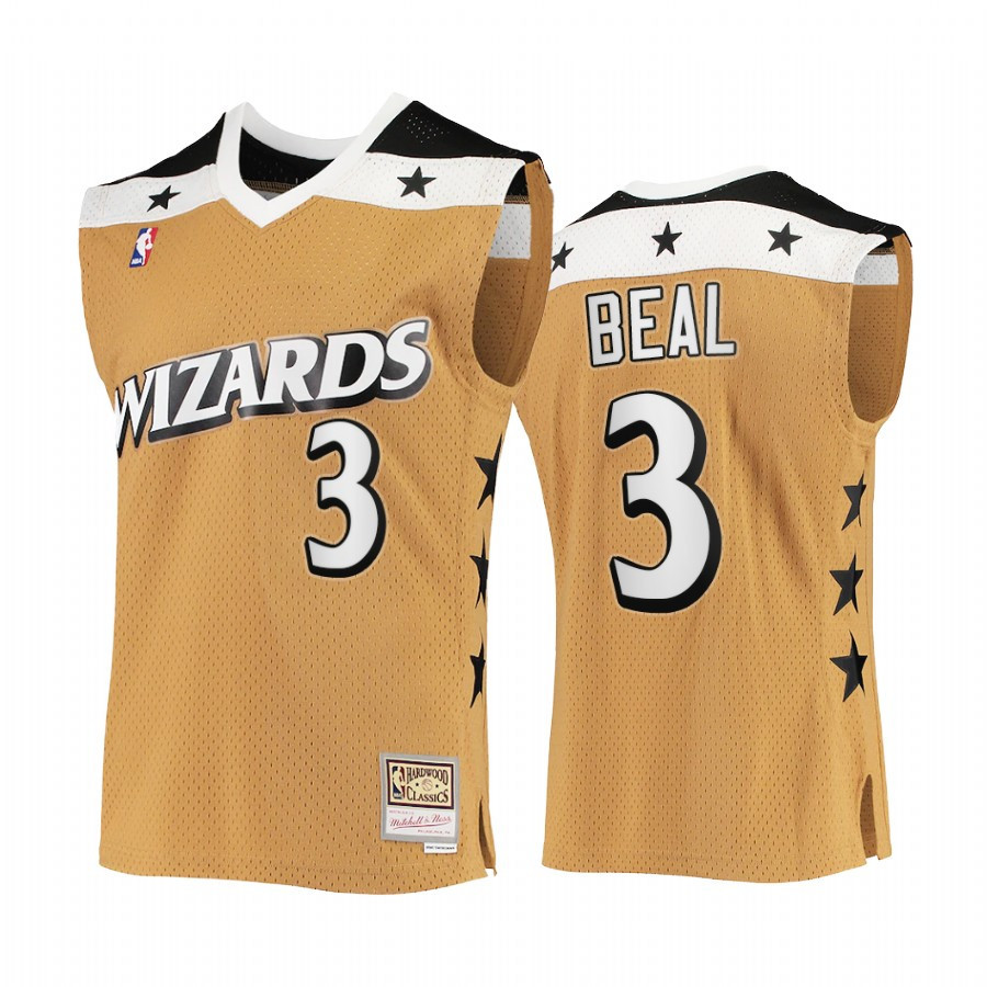 Bradley Beal 3 Washington Wizards Rare Vintage Gold Jersey HWC Stars - JS908 