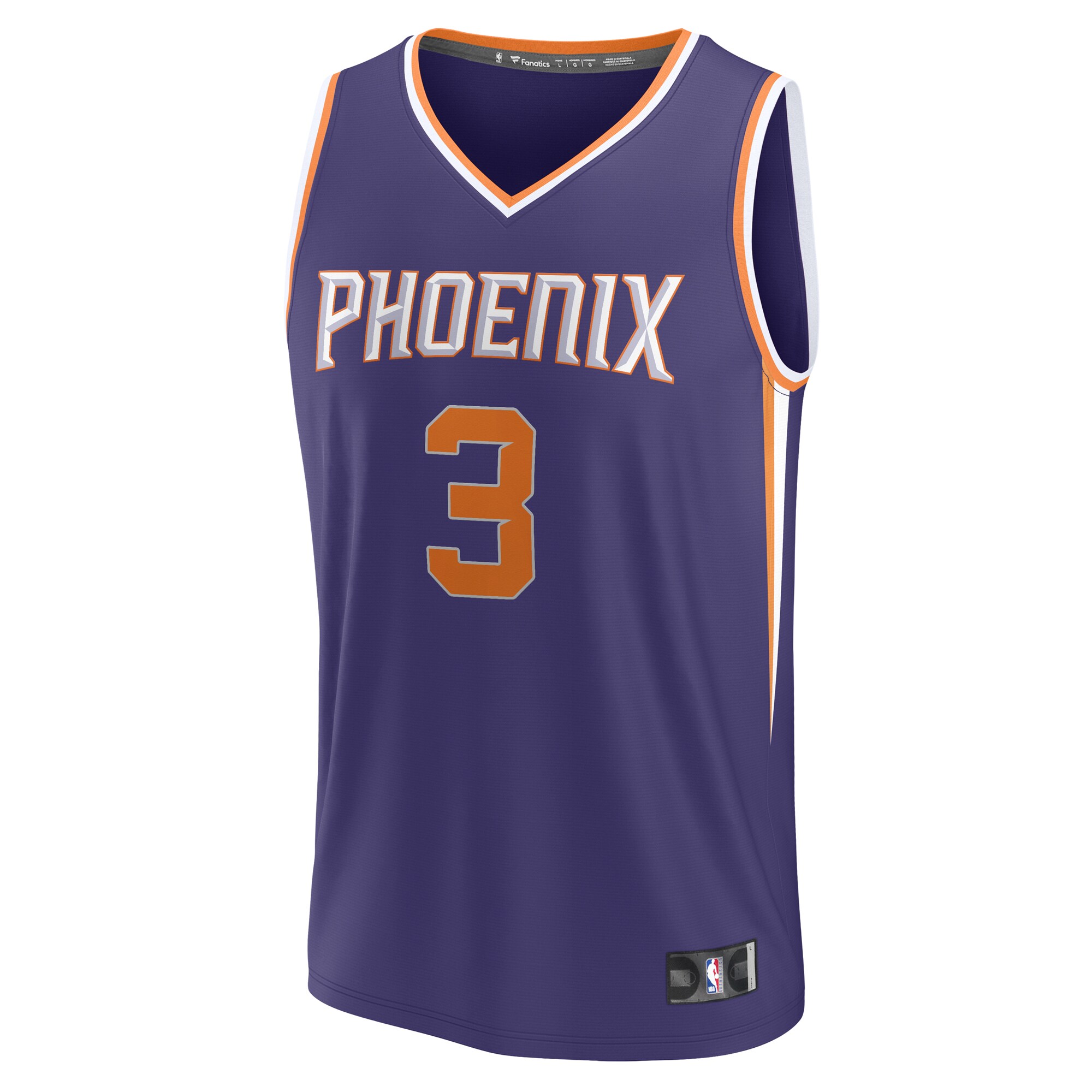 Alternative view of Bradley Beal Phoenix Suns Fanatics Fast Break Player Jersey - Icon Edition - Purple