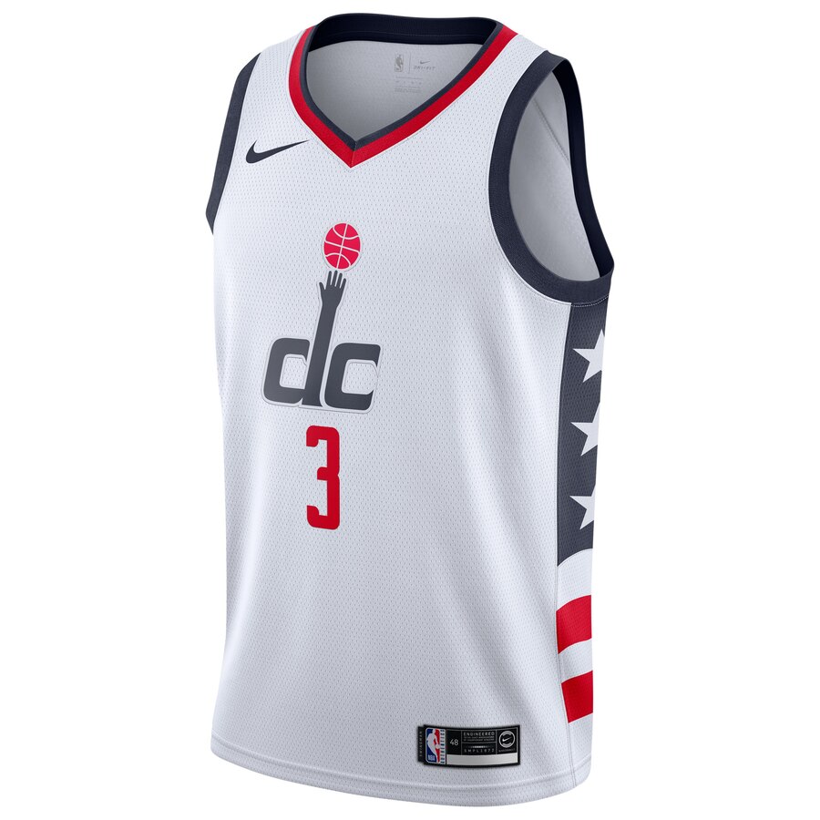 Alternative view of Bradley Beal Washington Wizards 2019/20 Finished City Edition Swingman Jersey - White