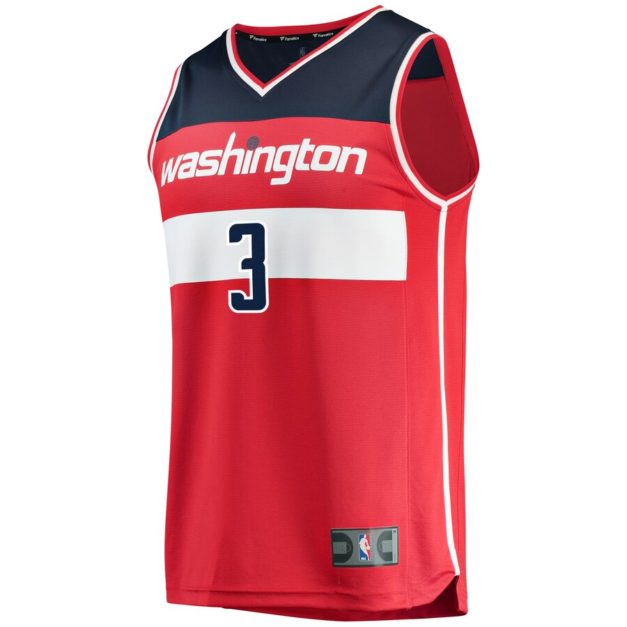 Alternative view of Bradley Beal Washington Wizards Fanatics Branded Fast Break Replica Jersey Red - Icon Edition