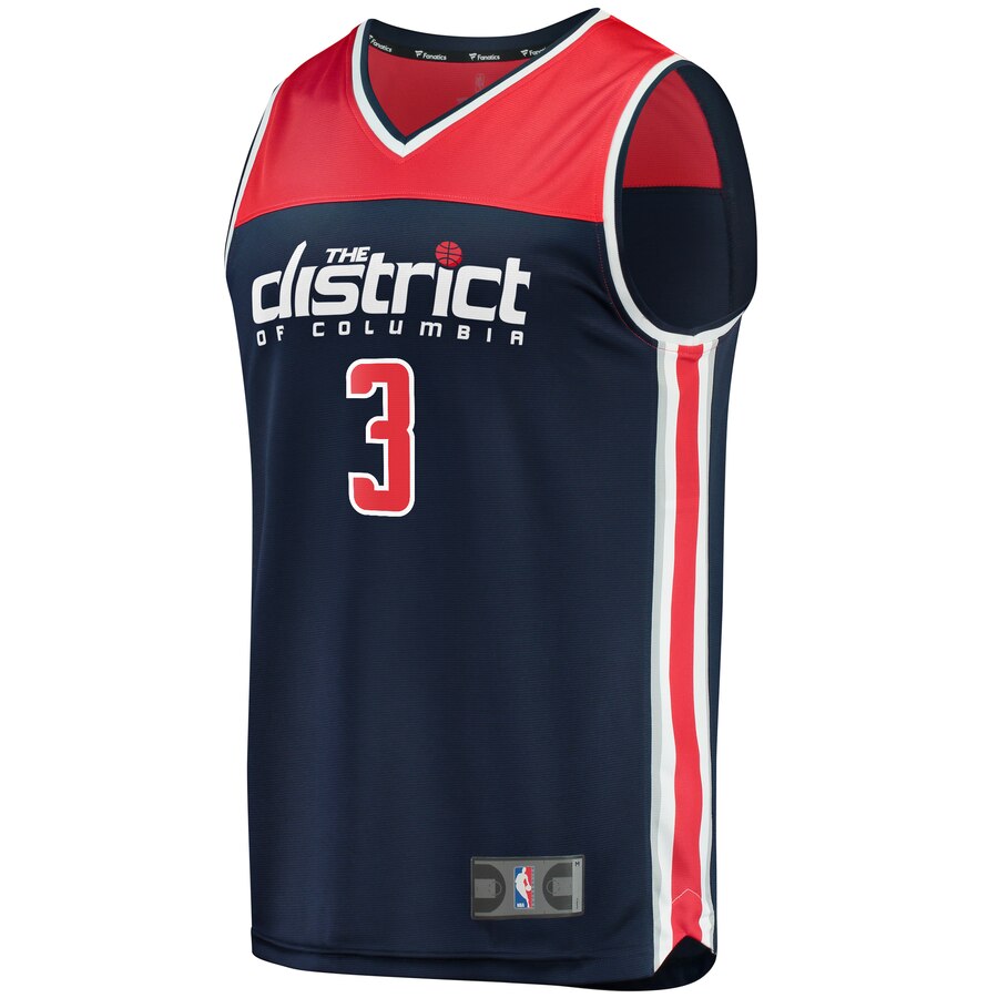 Alternative view of Bradley Beal Washington Wizards Fanatics Branded Fast Break Replica Jersey – Statement Edition – Navy